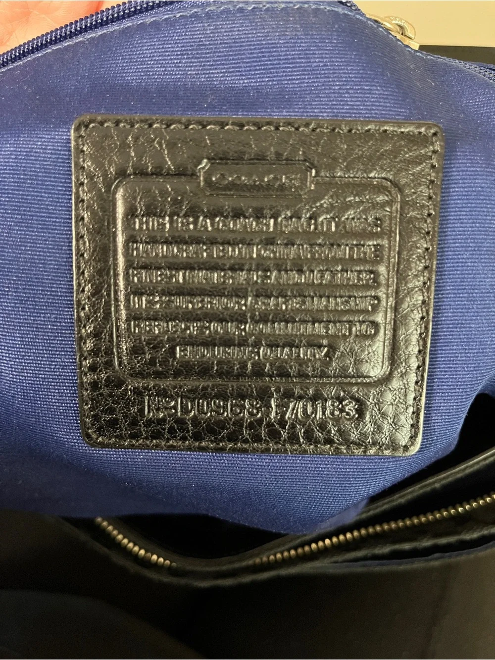 Coach Vintage Signature Voyager Messenger Bag Black with Ivory Stripe